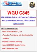 WGU C845 VUN1 Task 1&comma;2 & 3 &vert; Passed on First Attempt with Complete Verified Solutions &vert; Latest &lpar;2026&sol;2027&rpar; Updated Version