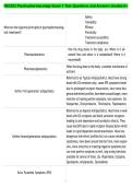 NSG552 Psychopharmacology Exam 1 Test Questions and Answers Graded A&plus;