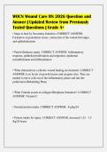 WOCN Wound Care RN 2026 Question and&NewLine;Answer &vert; Updated Review from Previously&NewLine;Tested Questions &vert; Grade A&plus;