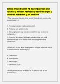 Emory Wound Exam &num;1 2026 Question and&NewLine;Answer &vert; Newest Previously Tested Scripts &vert;&NewLine;Verified Solutions &vert; A&plus; Verified