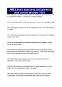 IAHSS Basic questions and answers with correct answers 100&percnt;