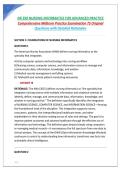 NR 599 NURSING INFORMATICS FOR ADVANCED PRACTICE Comprehensive Midterm Practice Examination 75 Original Questions with Detailed Rationales