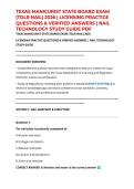 TEXAS MANICURIST STATE BOARD EXAM &lpar;TDLR NAIL&rpar; 2026 &vert; LICENSING PRACTICE QUESTIONS & VERIFIED ANSWERS &vert; NAIL TECHNOLOGY STUDY GUIDE PDF