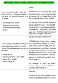 Gerontology Final Exam Test Questions and Answers Graded A&plus;