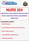 NURS 254 Exam 3 &vert; Actual Questions and Answers &lpar;Verified Answers&rpar; &vert; Galen College of Nursing &vert; Latest &lpar;2026&sol;2027&rpar; Updated Version