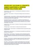 SOCIOLOGY 101 EXAM &num;1 CONCEPTS &lpar;UMBC&rpar; QUESTIONS & VERIFIED PASSED SOLUTIONS 100&percnt;