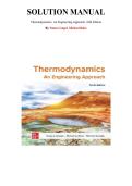 Solutions Manual for Thermodynamics&colon; An Engineering Approach&comma; 10th Edition by Yunus Cengel&comma; Michael Boles Chapter 1-18 &vert; All Chapters