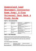 2026&sol;2027 Queensland Lead Abatement Contractor Exam Prep &vert; S-Tier Universal Test Bank & Study Guide &lpar;CPCCPD3031&rpar;