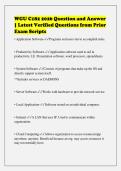 WGU C182 2026 Question and Answer&NewLine;&vert; Latest Verified Questions from Prior&NewLine;Exam Scripts