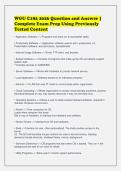 WGU C182 2026 Question and Answer &vert;&NewLine;Complete Exam Prep Using Previously&NewLine;Tested Content