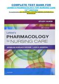TEST BANK FOR&NewLine;LEHNE'S PHARMACOLOGY FOR NURSING CARE 10TH EDITION&NewLine;