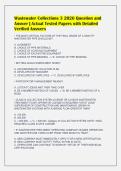 Wastewater Collections 3 2026 Question and&NewLine;Answer &vert; Actual Tested Papers with Detailed&NewLine;Verified Answers
