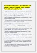 Wastewater Collections 3 2026 Question and&NewLine;Answer &vert; Newest Previously Tested Scripts &vert;&NewLine;Verified Solutions &vert; A&plus; Verified