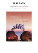 Test Bank for Strategic Management&colon; Text and Cases&comma; 9th Edition &lpar; Gregory Dess&comma; 2018&rpar;&comma; Chapter 1-12 &vert; All Chapters
