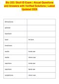 Bio 253&colon; Skull ID Exam &vert; Atcual Questions&NewLine;and Answers with Verified Solutions &vert; Latest&NewLine;Updated 2026&NewLine;