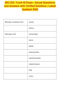 BIO 253&colon; Trunk ID Exam &vert; Atcual Questions&NewLine;and Answers with Verified Solutions &vert; Latest&NewLine;Updated 2026&NewLine;