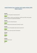 Animal Nutrition Exam 1 Questions with Complete Solutions 100&percnt; Solved &vert; Grade A&plus;