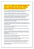 NURS 5315 Advanced Pathophysiology UTA&NewLine;Exam 2 Questions and Answers &lpar;2026&rpar; &vert;&NewLine;Review Pack &vert; Real Exam Practice &vert; A&plus;