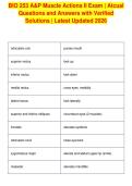 BIO 253 A&P Muscle Actions II Exam &vert; Atcual&NewLine;Questions and Answers with Verified&NewLine;Solutions &vert; Latest Updated 2026&NewLine;