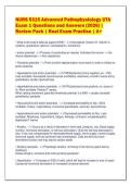 NURS 5315 Advanced Pathophysiology UTA&NewLine;Exam 1 Questions and Answers &lpar;2026&rpar; &vert;&NewLine;Review Pack &vert; Real Exam Practice &vert; A&plus;