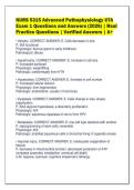 NURS 5315 Advanced Pathophysiology UTA&NewLine;Exam 1 Questions and Answers &lpar;2026&rpar; &vert; Real&NewLine;Practice Questions &vert; Verified Answers &vert; A&plus;