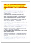 NURS 5315 Advanced Pathophysiology UTA&NewLine;Exam 1 Questions and Answers &lpar;2026&rpar; &vert;&NewLine;Complete Review &vert; 100&percnt; Verified Responses&NewLine;&vert; A&plus;