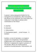  Psych NCLEX Questions &vert; Complete Solutions for Psychiatric Nursing Exam Success
