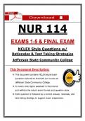 NUR 114 Exams 1-5 & Final Exam JSCC NCLEX Style &ndash; &lpar;2026&sol;2027&rpar; Actual Questions&comma; Verified Answers with Rationales &vert; Guarantee Pass