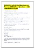 CHEM 101 Ivy Tech Final Questions and&NewLine;Answers &lpar;2026&rpar; &vert; Prep Questions &vert; 100&percnt;&NewLine;Correct Answers &vert; A&plus;