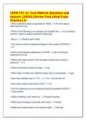 CHEM 101 Ivy Tech Midterm Questions and&NewLine;Answers &lpar;2026&rpar; &vert; Review Pack &vert; Real Exam&NewLine;Practice &vert; A&plus;