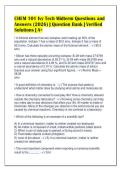 CHEM 101 Ivy Tech Midterm Questions and&NewLine;Answers &lpar;2026&rpar; &vert; Question Bank &vert; Verified&NewLine;Solutions &vert; A&plus;&NewLine;