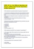 CHEM 101 Ivy Tech Midterm Questions and&NewLine;Answers &lpar;2026&rpar; &vert; Real Practice Questions &vert;&NewLine;Verified Answers &vert; A&plus;