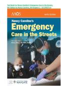 Test Bank For Nancy Caroline&rsquo;s Emergency Care in the Streets&comma; 9th Edition by Nancy Caroline&vert; ISBN-13 978-1284256741 &vert;  Chapter 1 - 53  &vert; All Chapters &comma; LATEST