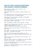 ISSA CPT FINAL EXAM 200 QUESTIONS AND CORRECT VERIFIED ANSWERS