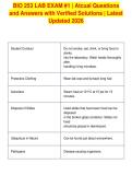 BIO 253 LAB EXAM &num;1 &vert; Atcual Questions&NewLine;and Answers with Verified Solutions &vert; Latest&NewLine;Updated 2026