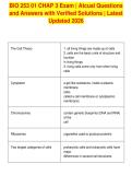 BIO 253 01 CHAP 3 Exam &vert; Atcual Questions&NewLine;and Answers with Verified Solutions &vert; Latest&NewLine;Updated 2026&NewLine;