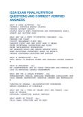 ISSA EXAM FINAL NUTRITION QUESTIONS AND CORRECT VERIFIED ANSWERS