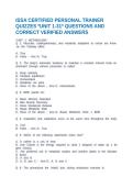ISSA CERTIFIED PERSONAL TRAINER QUIZZES &ast;UNIT 1-31&ast; QUESTIONS AND CORRECT VERIFIED ANSWERS