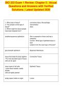 BIO 253 Exam 1 Review&colon; Chapter 5 &vert; Atcual&NewLine;Questions and Answers with Verified&NewLine;Solutions &vert; Latest Updated 2026