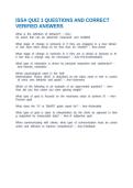 ISSA QUIZ 1 QUESTIONS AND CORRECT VERIFIED ANSWERS