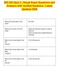 BIO 253 Quiz 2 &vert; Atcual Exam Questions and&NewLine;Answers with Verified Solutions &vert; Latest&NewLine;Updated 2026&NewLine;