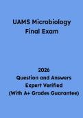 UAMS Microbiology Final Exam Questions and Answers &vert; Study Guide & Practice Test PDF 2026