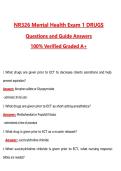 NR326 Mental Health Exam 1 DRUGS &lpar;Latest 2026&sol;2027 Update&rpar; Complete Questions and Guide Answers&comma; 100&percnt; Verified Graded A&plus;