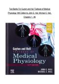 Test Banks For Guyton and Hall Textbook of Medical &NewLine;Physiology 14th Edition by John E&period; Hall&semi; Michael E&period; Hall&comma; &NewLine;Chapters 1 - 86&NewLine;