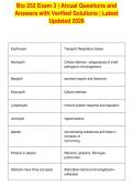 Bio 253 Exam 3 &vert; Atcual Questions and&NewLine;Answers with Verified Solutions &vert; Latest&NewLine;Updated 2026