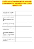 Bio 253 Practical 1 Exam &vert; Atcual Questions&NewLine;and Answers with Verified Solutions &vert; Latest&NewLine;Updated 2026&NewLine;