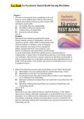 Test Bank For Psychiatric-Mental Health Nursing 9th Edition by Sheila L&period; Videbeck ISBN 9781975184773 Chapters &lpar;1 to 24&rpar;
