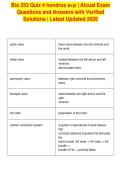 Bio 253 Quiz 4 hondros a&plus;p &vert; Atcual Exam&NewLine;Questions and Answers with Verified&NewLine;Solutions &vert; Latest Updated 2026&NewLine;