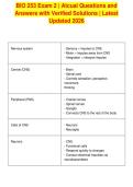 BIO 253 Exam 2 &vert; Atcual Questions and&NewLine;Answers with Verified Solutions &vert; Latest&NewLine;Updated 2026&NewLine;