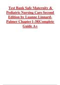 Test Bank For Safe Maternity & Pediatric Nursing Care 2nd Edition by Luanne Linnard-Palmer & Gloria Haile Coats ISBN 9780803697348 Chapters &lpar;1 to 38&rpar;